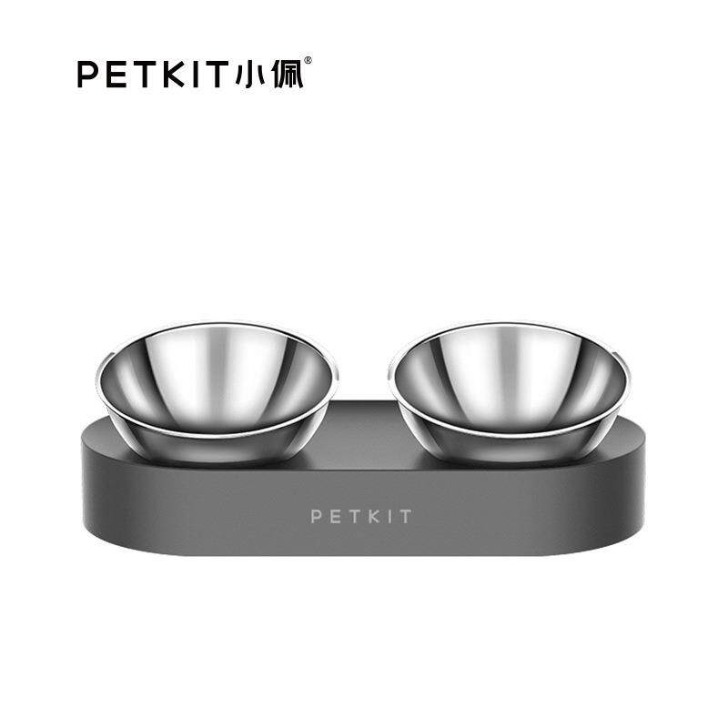 petkit小佩不锈钢猫碗佩猫咪双碗狗狗喂食碗狗猫食盆猫水盆倾斜碗