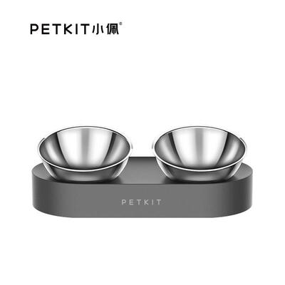 petkit小佩不锈钢猫碗佩猫咪双碗狗狗喂食碗狗猫食盆猫水盆倾斜碗