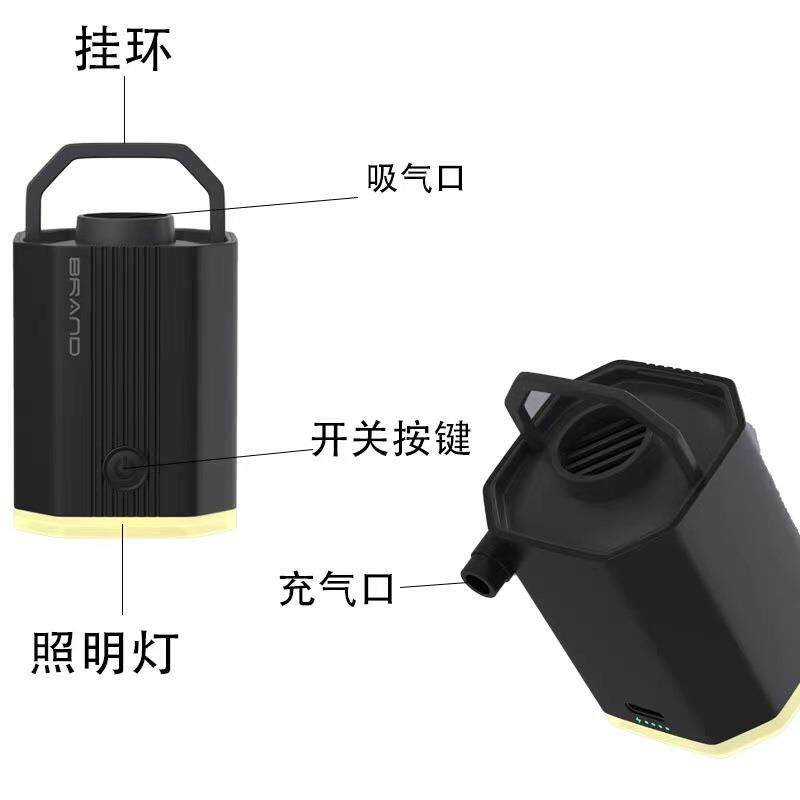 迷你抽吹两用电动充气泵泳圈沙发床垫无线充气泵便携式户外充气泵