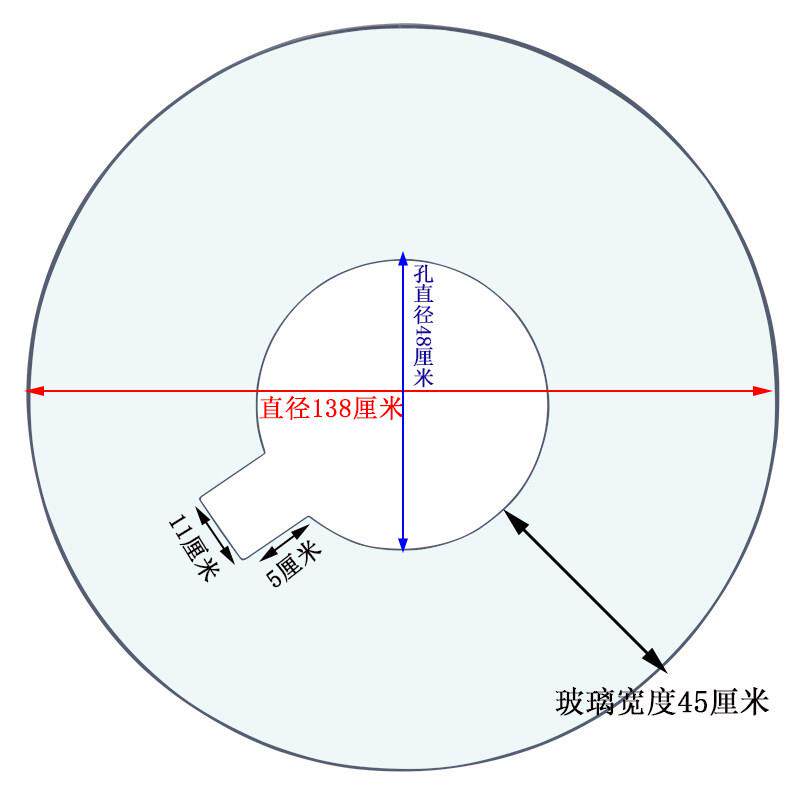 圆桌火锅转盘玻璃饭店家用桌面玻璃空心旋转轴餐桌转盘玻璃台转台