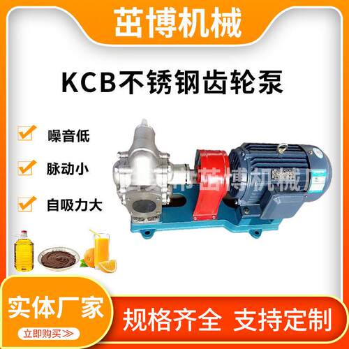 KCB不锈钢齿轮泵 灌装机泵 液体输送泵 抽花生油泵 果汁灌装泵