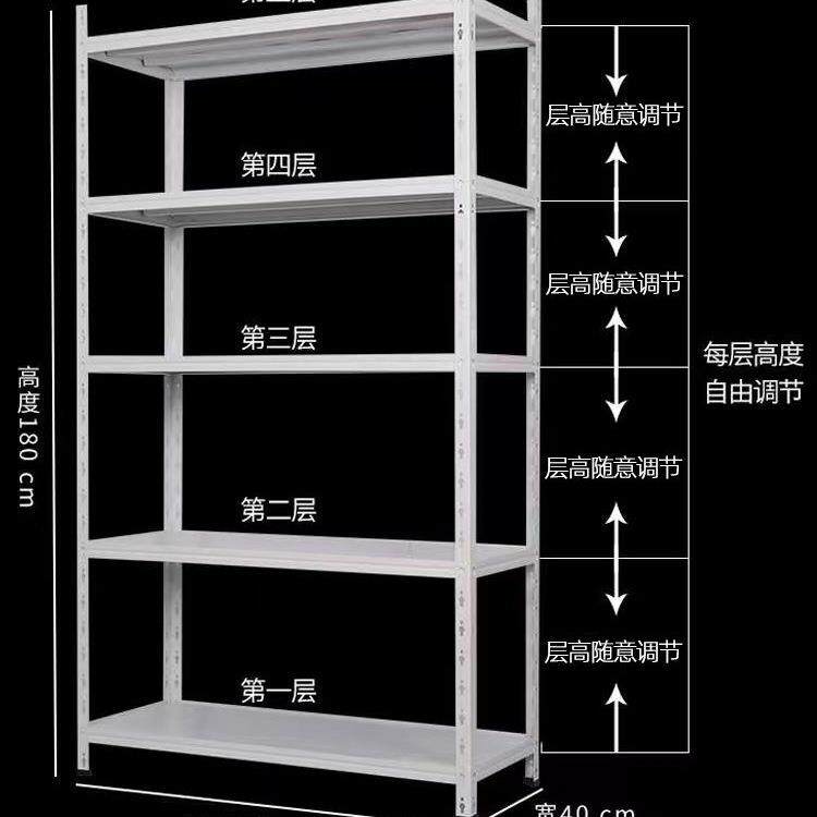 置物架多层加厚角钢货架展示架可调节仓储置物架超市储物铁架