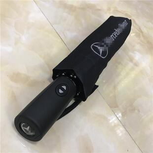 正品适用于宾士广benz雨伞男动士折叠全自超大长雨柄伞定制印logo