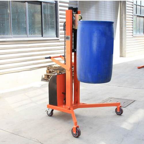 油桶堆高车仓库小型半电动鹰嘴搬运车手动液压托盘用铁桶搬运设备