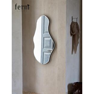 丹麦Ferm Living湖泊镜异形墙壁挂镜浴室玄关镜子墙面装饰镜北欧