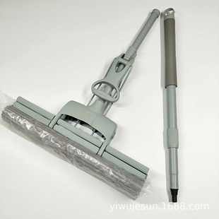 海绵大号拖把 厂家直批供超市品质 38CM双滚胶棉挤水吸水清洁拖把