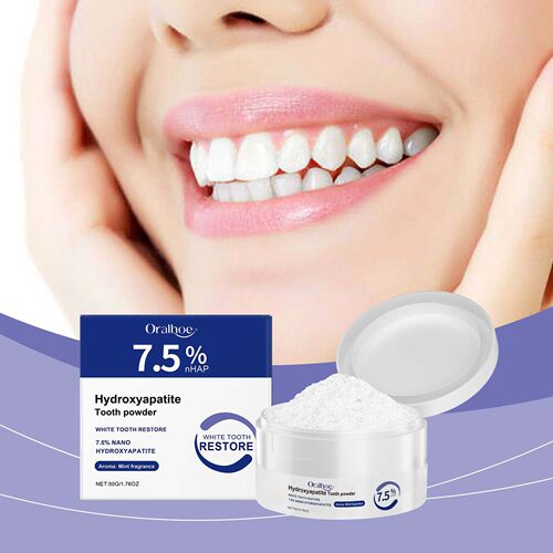 ORALHOE Tooth Care Cleansing Powder - Gently cleans teeth st