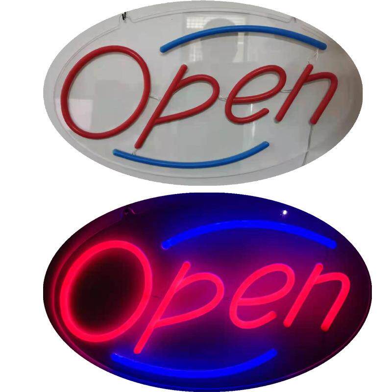 ULCE认证LED霓虹灯NEON广告牌 亚克力造型灯OPEN透明发光牌可防雨