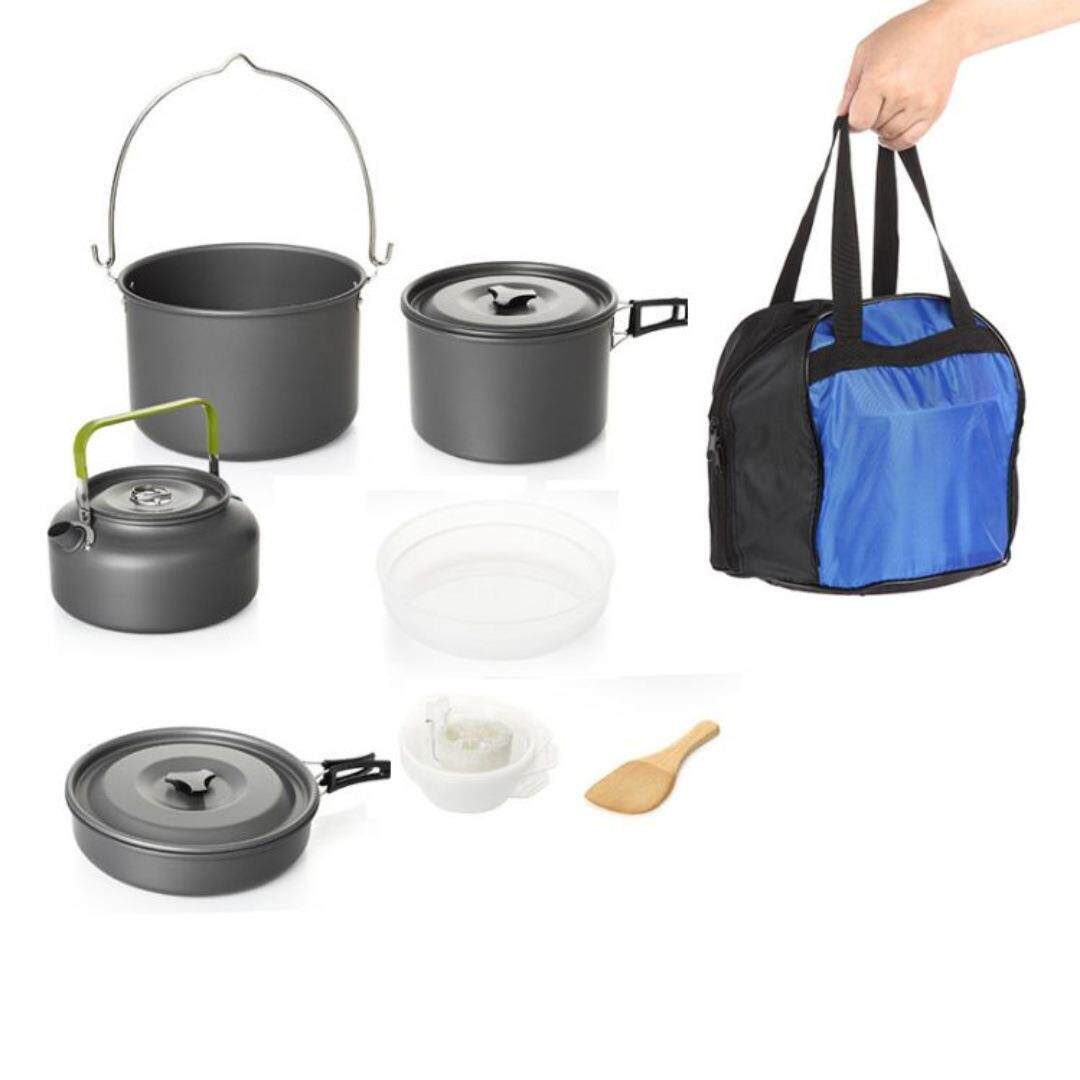 新款户外锅具野营单锅特大吊锅便携大容量行军锅深口营地锅