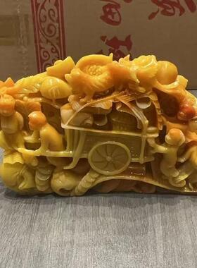 仿寿山石树脂摆件平步青云古玩收藏仿奇石寿山石仿古杂项工艺品
