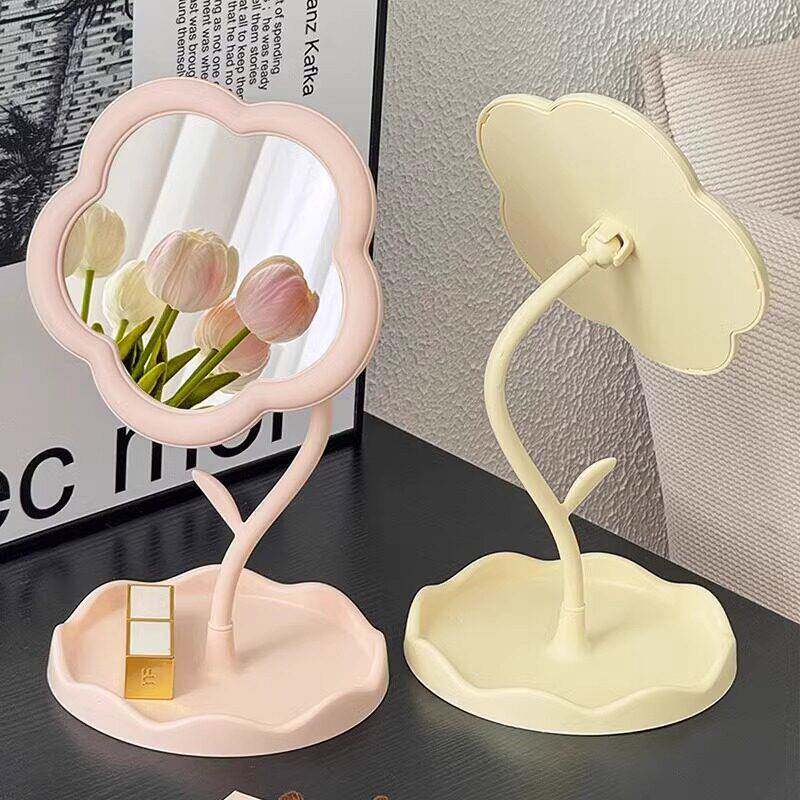 Vanity makeup mirror, desktop sunflower-shaped mirror, popul
