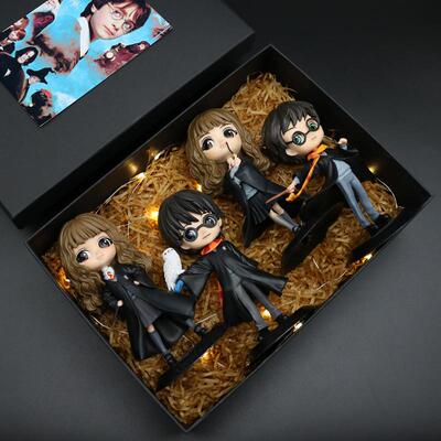 哈利波特周边手办盲盒公仔赫敏罗恩生日礼物全套摆件模型礼盒装