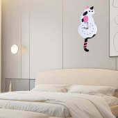 抖音爆款 饰卡通钟表静音时钟简约挂表 猫尾巴摇摆挂钟客厅卧室装