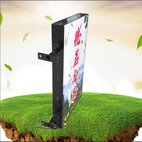 方形圆形双面户外uv软膜卡布灯箱 led无边框铝合金挂墙式广告牌