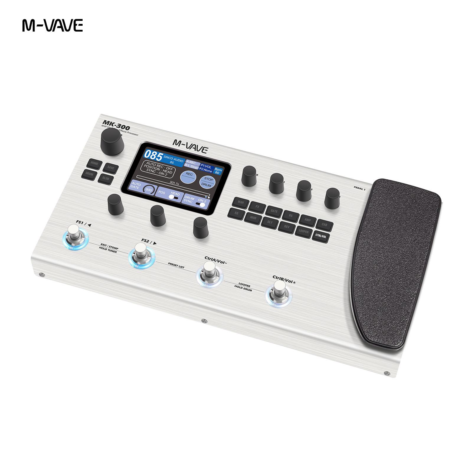 MK-300吉他贝斯综合效果器带鼓机乐句循环手机录音量踏板热卖