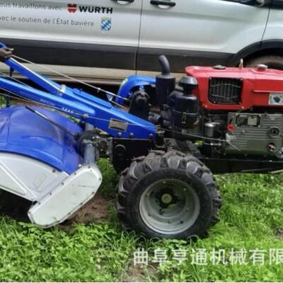泥田地轮胎1309机51底盘18马力手扶拉拖拉机带座椅耕两作轮手扶拖
