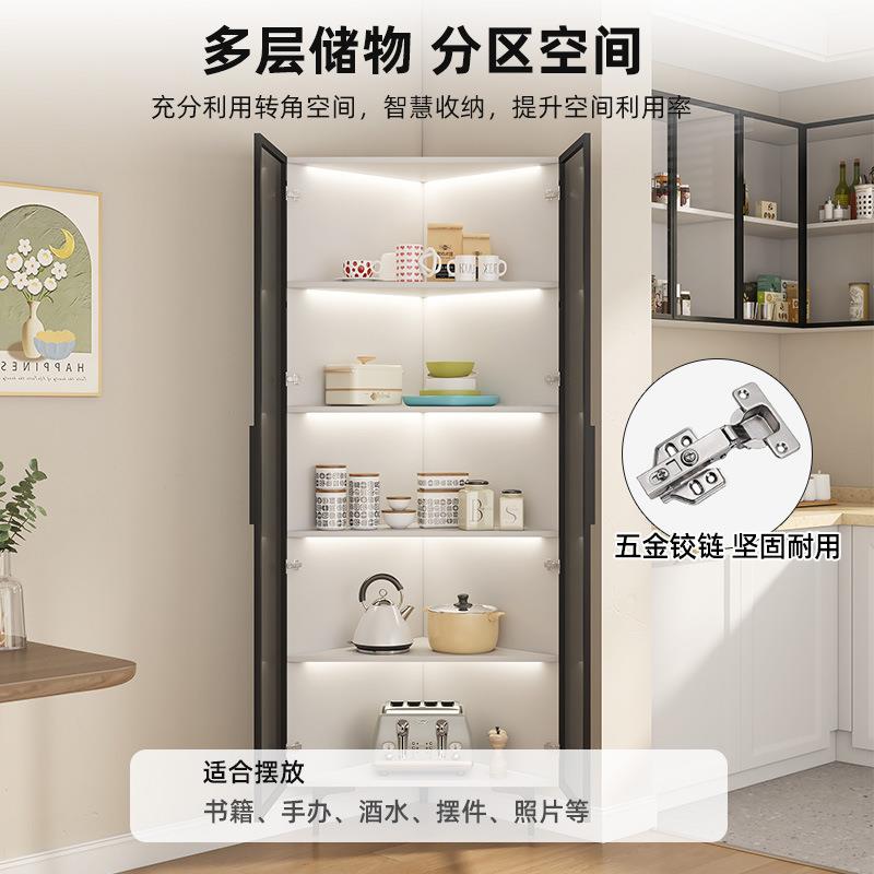 蜂窝铝合金转角柜墙角置物架客厅卧室三角直角转弯拐角柜靠墙酒柜