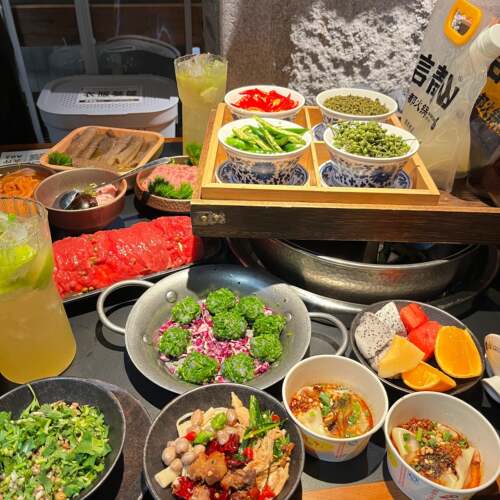 山野风火锅【言青山】密胺餐具牛肉盘配菜盘商用餐具火锅餐具