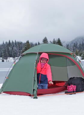 【现】云四季帐篷JZT003户外铝货杆双层防雨帐篷2人帐露营篷野峰