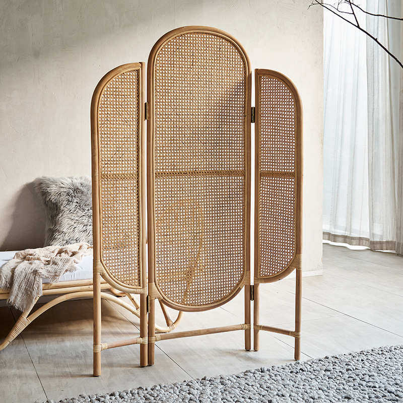 藤编屏风玄关实木隔断折叠移动遮挡客厅入户轻奢创意新中式,住宅家具,庭院屏风,淘宝优惠券,粉丝福利购,淘宝优惠卷