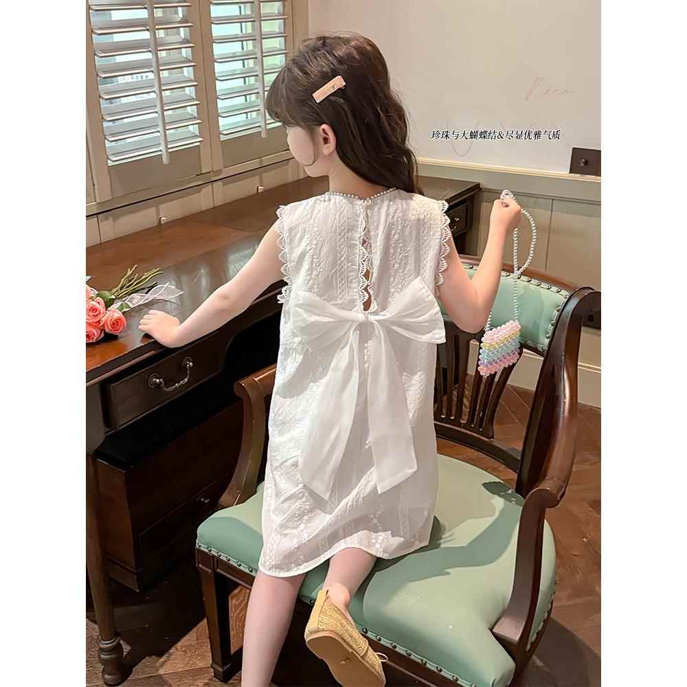 NEXT GJLG 女童连衣裙夏装儿童礼服纯棉裙子夏季小女孩无袖公主裙