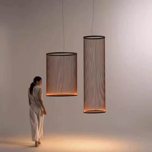 西班牙Vibia设计师餐厅吊灯loft别墅挑空客厅流苏线性艺术楼梯灯