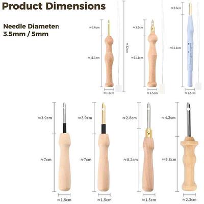 7Pcs Embroidery Punch Needle Set Adjustable Punch Needle Cro