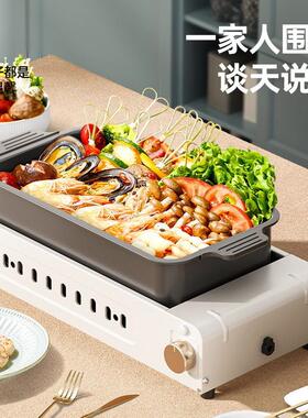 三合一多功电烤盘家用韩式火锅烧烤一体锅涮烤电烧烤炉烤肉机