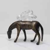 现简约扫驼铜马代货摆件样板房酒店玄关HLM厅茶几酒柜家客居创意