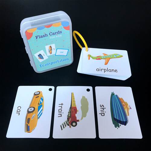 Kids Montessori Baby Learn English Word Card Flashcards Toys