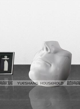 家居装饰品树脂摆件 人物五官树脂雕塑 样板房客厅软装饰品