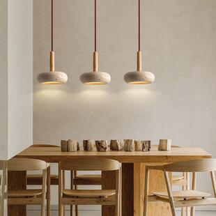 原木风日式侘寂风北欧设计师入户玄关民宿餐厅垂线卧室床头小吊灯