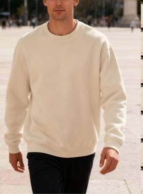 Men's 3-Piece Long Sleeve Crew Neck Sweatshirt Set - A