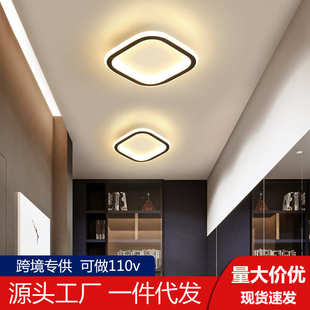 走廊过道灯现代简约玄关入户led吸顶灯创意铁艺衣帽间楼梯灯批发