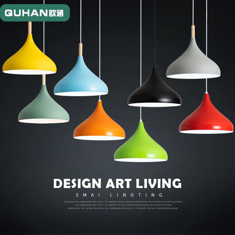 LED生鲜灯菜市场水果摊灯罩超市餐饮吊灯商用餐吊灯彩色照明吊灯