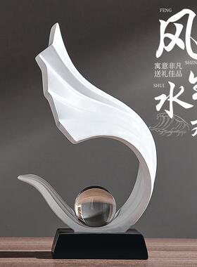 轻奢酒柜摆件电视柜玄关家居装饰品办公室风生水起客厅感