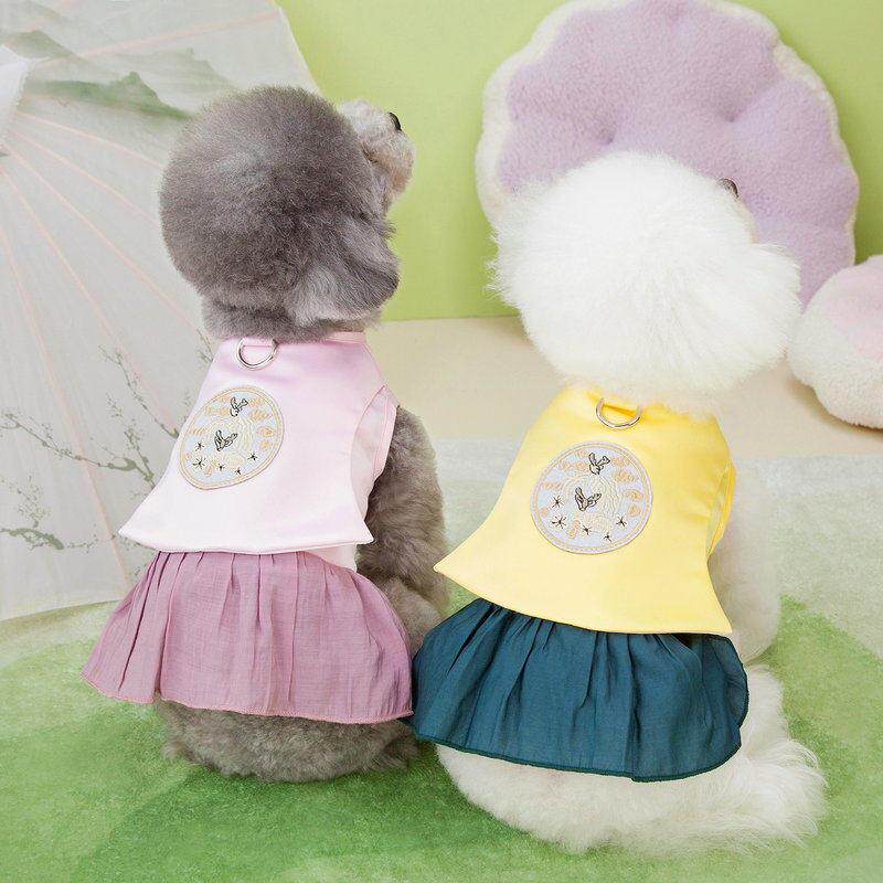 狗狗猫咪韩服夏天裙子春装衣服比熊博美小型犬宠物春秋款学院风