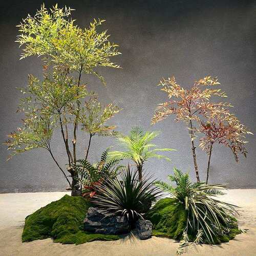 仿真南天竹马醉木平替奶油风客厅盆栽高端仿生植物免养护新年摆件