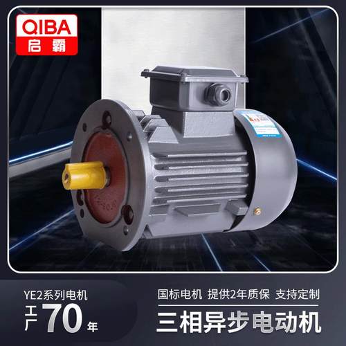 厂家直供2/4/6极15w三相异步电动机Y3/YE3铁/铝壳立卧式机械电机