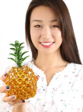 萝黄水晶菠现婚代创意饰客厅酒柜电视柜装家庭SZD入口小饰品结礼