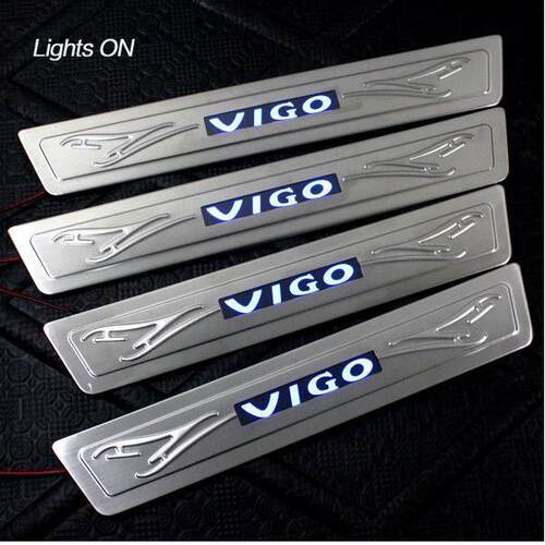 VIGO 皮卡不锈钢带灯门槛条 VIGO door sill 迎宾踏板