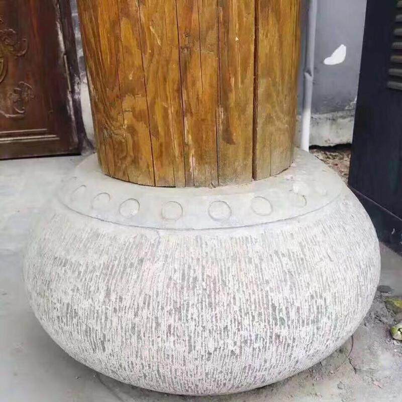 石雕柱墩仿古青石做旧石柱墩古建专用石头墩子柱基石柱顶石