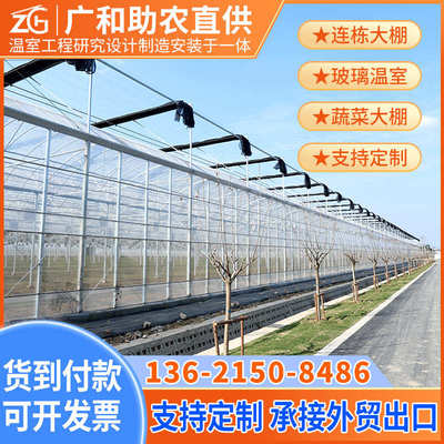 新型连栋温室大棚农业观光智能养植栽培玻璃温室建造简易蔬菜棚