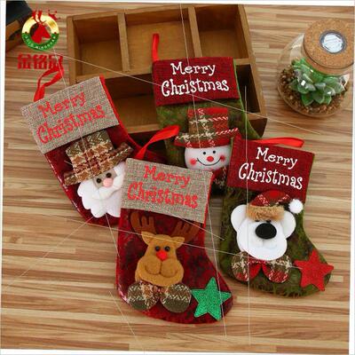 Christmas tree pendant Christmas stocking gift圣诞袜