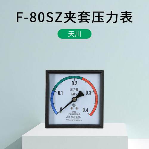 夹套压力表方形表96mm灭菌炉内室夹套压力表真空表F-80SZ
