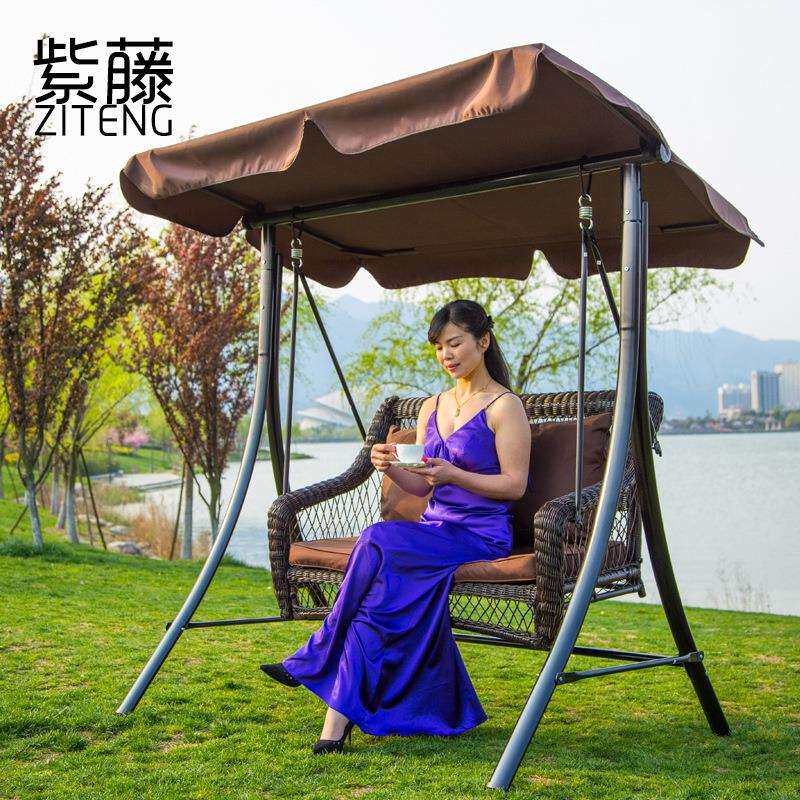 户外吊椅秋千双人摇椅室内外庭院吊篮阳台花园藤椅成人摇篮吊篮椅