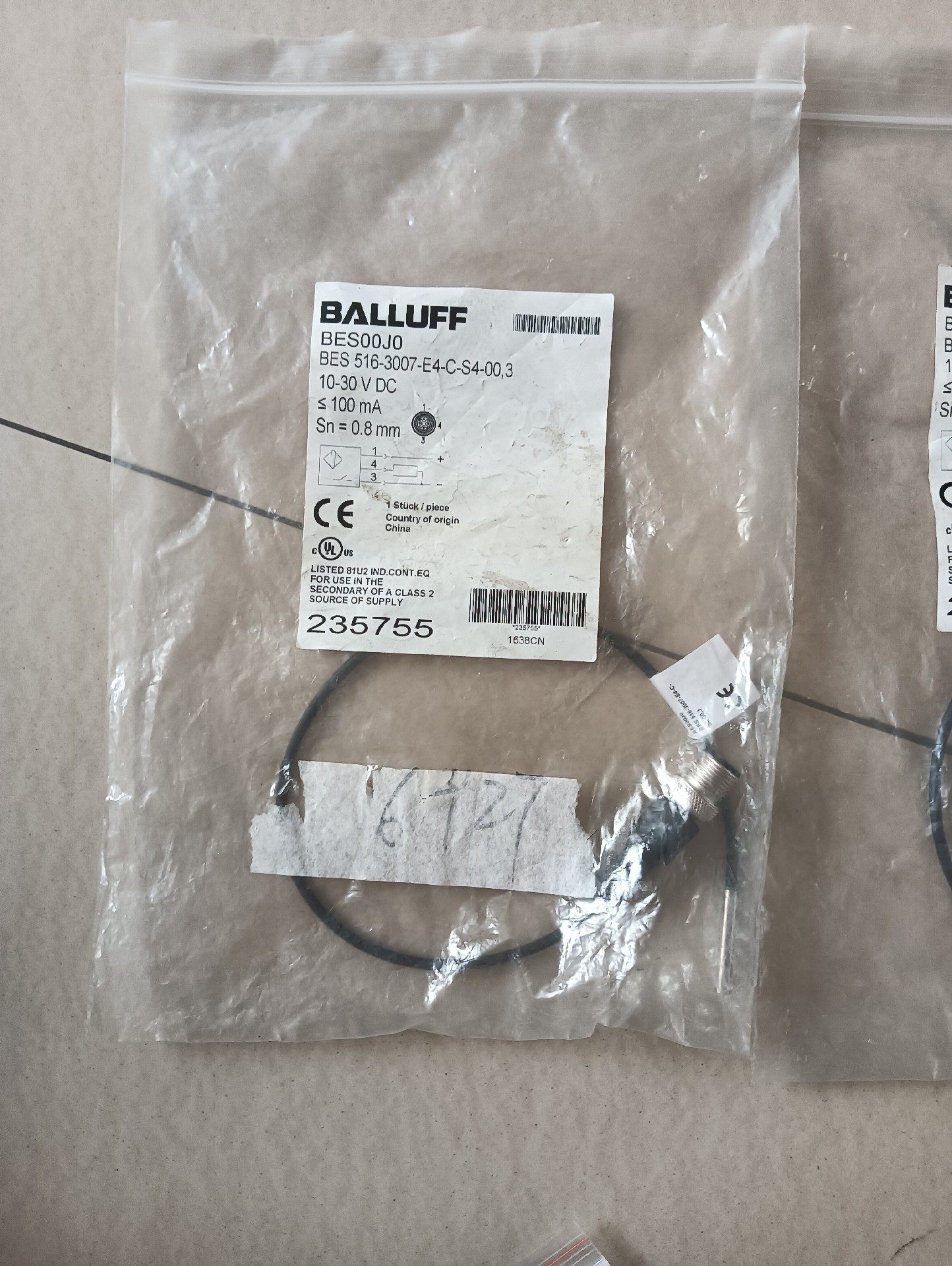 工程剩余全新原装巴鲁夫BES00J0