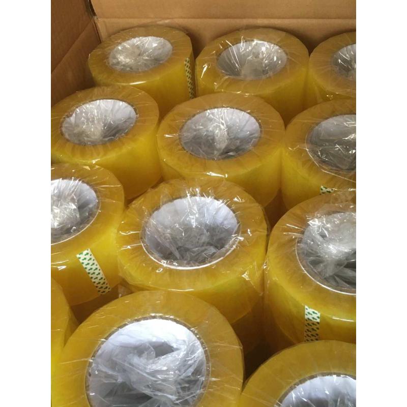 5ZW批发次品透明胶带论斤卖二等品封箱胶带称重处理品快递米黄胶