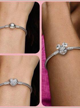 925 Sterling Silver Bracelet Moments Sparkling Mickey Mouse