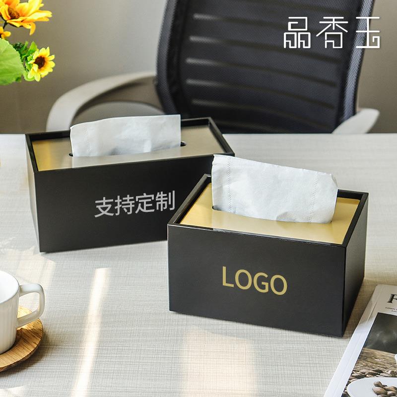 直销新款5ZW不锈钢金属擦手纸巾盒抽纸盒 轻奢家用台面浴室欧式in